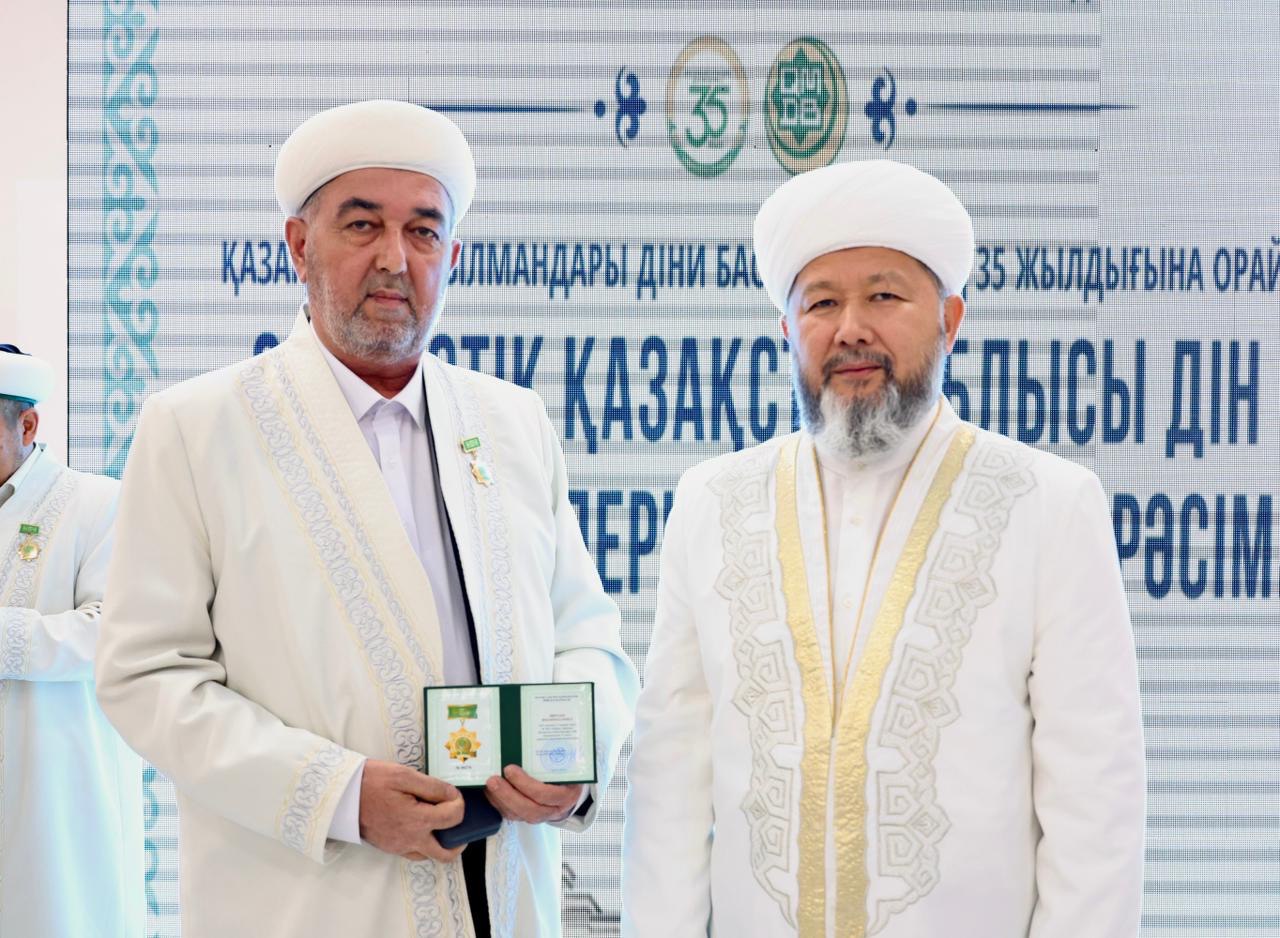 СОЛТҮСТІК ҚАЗАҚСТАН ОБЛЫСЫНЫҢ ИМАМДАРЫ МЕРЕКЕЛІК МЕДАЛЬМЕН МАРАПАТТАЛДЫ