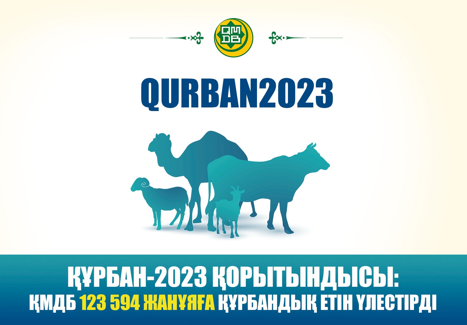 ҚҰРБАН-2023 ҚОРЫТЫНДЫСЫ: ҚМДБ 123 594 ЖАНҰЯҒА ҚҰРБАНДЫҚ ЕТІН ҮЛЕСТІРДІ (ФОТО)